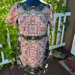 Boden Women’s Short Sleeved Multi Floral Patterned Dress